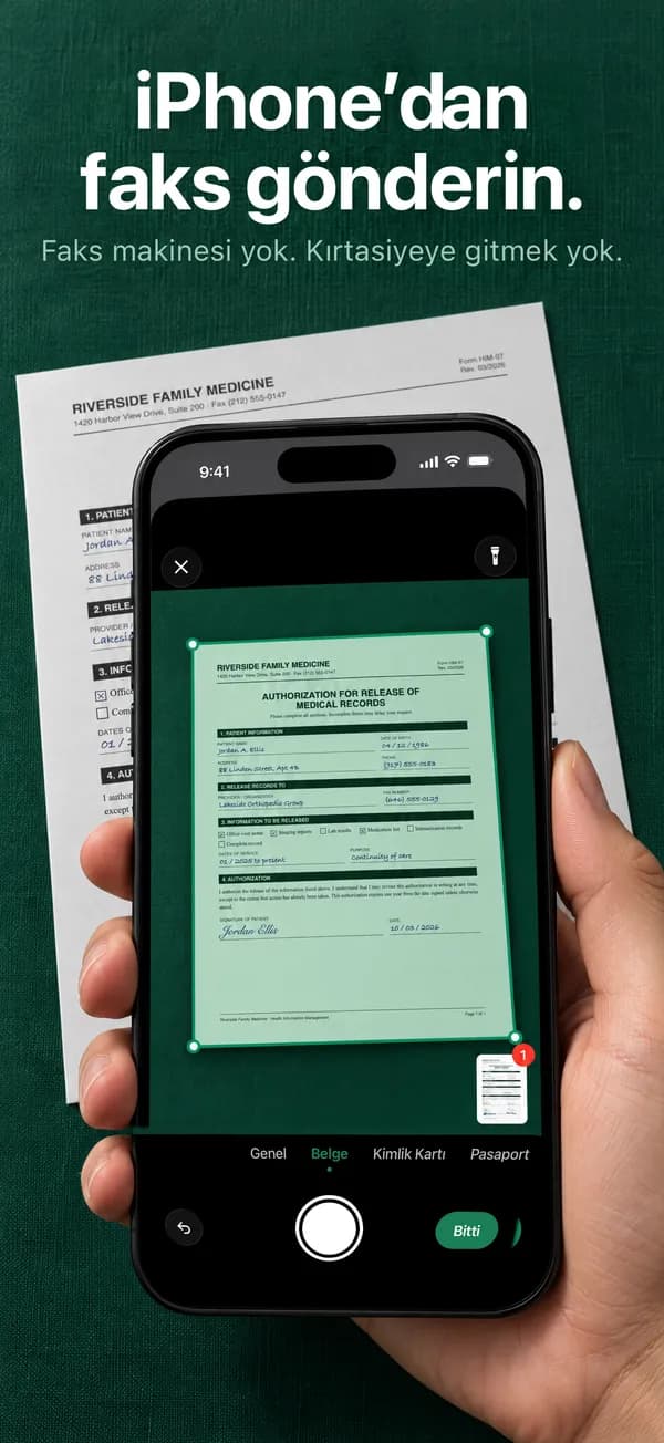 FaxJet kamerası, masadaki kâğıt bir formun kenarlarını buluyor